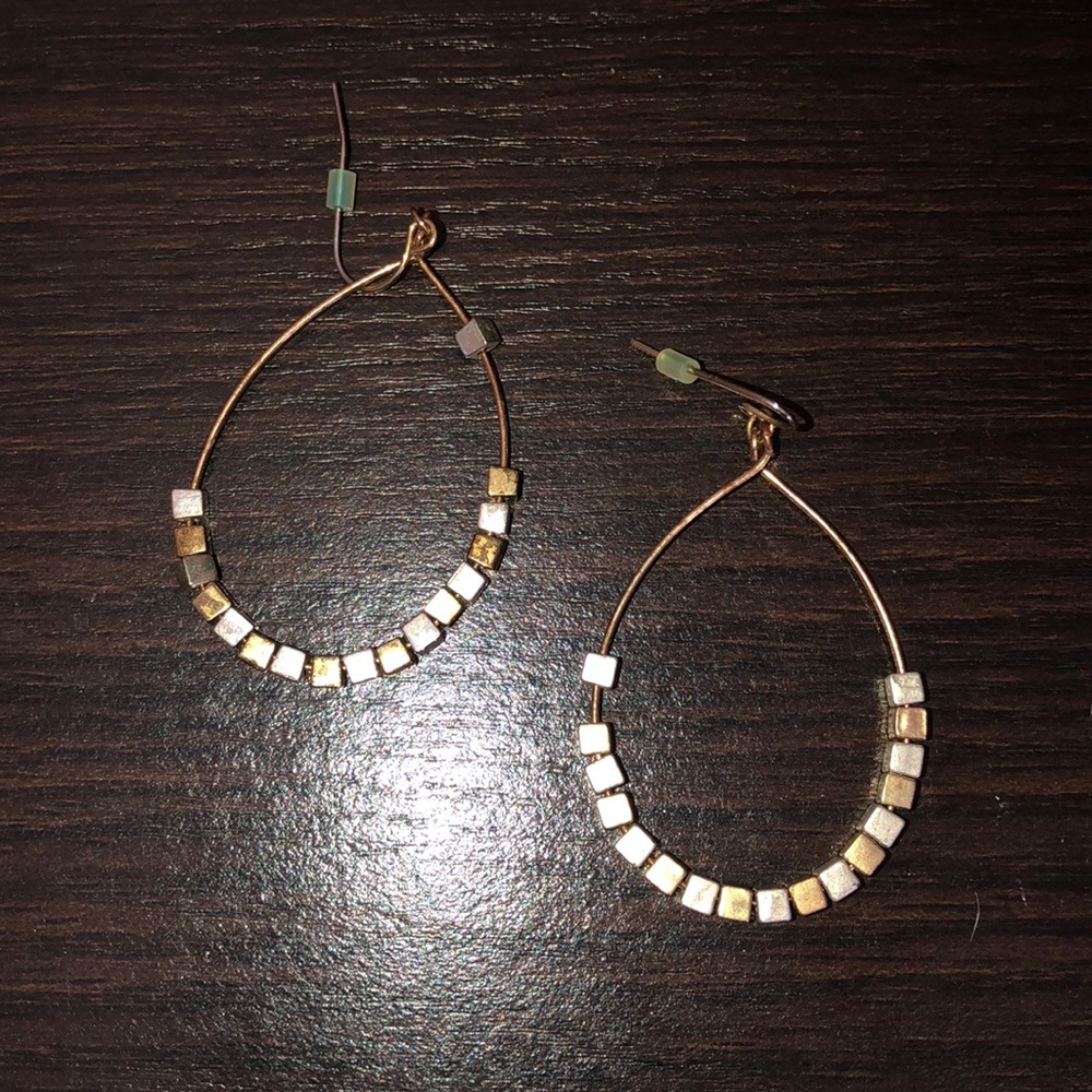 Silver and Gold Dangle Earrings